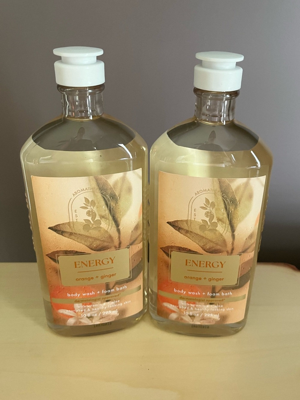 Two New Bath & Body Works Aromatherapy Energy Orange & Ginger Oil Body Washes